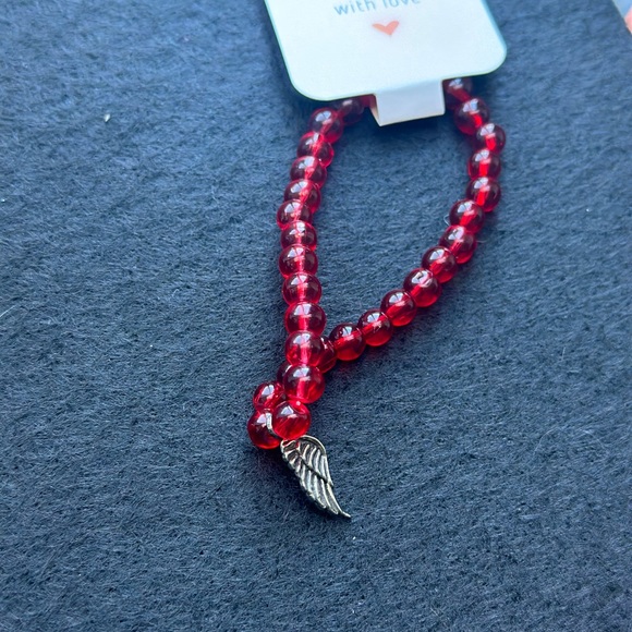 Red Bracelet with Charm - Picture 3 of 3